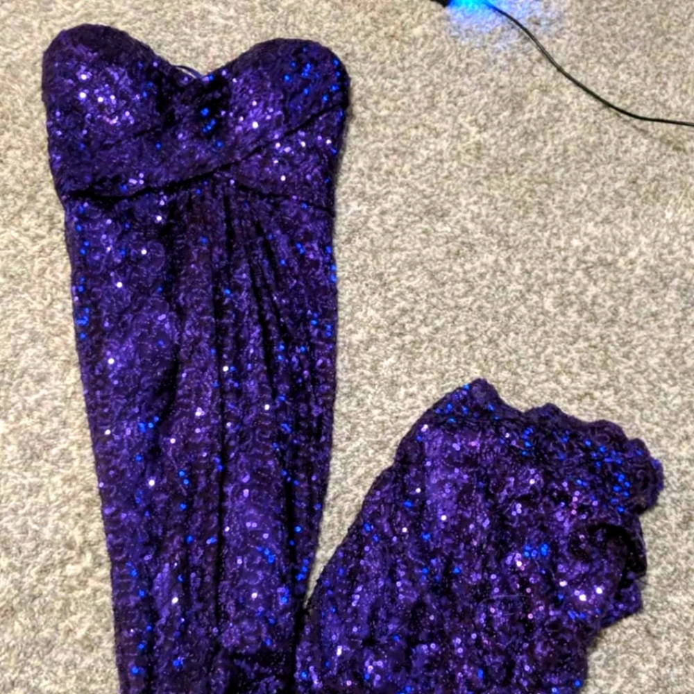 Purple sequin formal dress